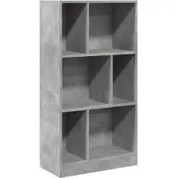vidaXL Boekenkast 57x28,5x107,5 cm bewerkt hout betongrijs
