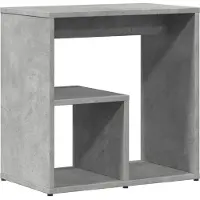 vidaXL Bijzettafels 2 st 50x30x50 cm bewerkt hout betongrijs