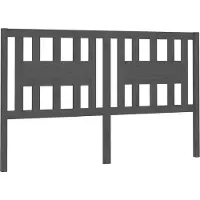 vidaXL Hoofdbord 126x4x100 cm massief grenenhout grijs