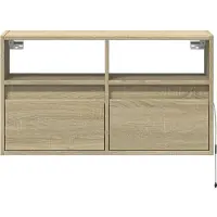 vidaXL Tv-wandmeubel met LED-verlichting 80x31x45 cm sonoma eikenkleur
