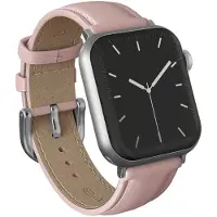 Burga Genuine Leather Band voor de Apple Watch | 38/40/41/42 mm - Pillow Talk / Silver