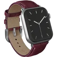 Burga Genuine Leather Band voor de Apple Watch | 38/40/41/42 mm - Mobwife / Silver