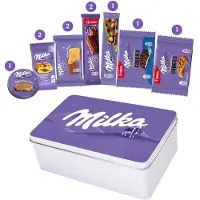 Milka Mix Collection Box - Choco Supreme, Cake & Choc, Choco Moo, Brownie, Hazelnootreep, Cookies Choco & Sensations Cookies - 451g