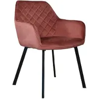 Lizzely Garden & Living SET DEAL: 6 stuks Eetkamerstoel met armleuning Yurgan roze velvet eetstoel zetel
