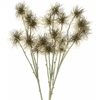 Viana Xanthium kunstbloem herfstdecoratie 6 bloemen crème, bruin 80cm 3st