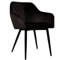 Lizzely Garden & Living SET DEAL: 4 stuks Eetkamerstoel Darcio zwart velvet eetstoel zetel