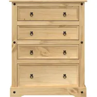 vidaXL Ladekast Corona 92x48x114 cm massief grenenhout
