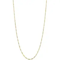 MORI Gold Filté 1,8mm breed collier, Singapore schakel, goud gevuld 1/20