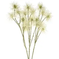 Viana Xanthium kunstbloem crème herfstdecoratie 6 bloemen 80cm 3st