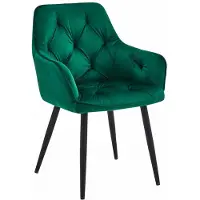 Leobert Chaise - - Jork - Fluweel, donkergroen / Zwarte poten