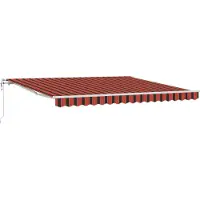 vidaXL Uitschuifbare luifel Oranje en bruin 400 × 350 cm