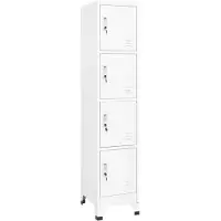vidaXL Lockerkast 38x45x180 cm staal wit