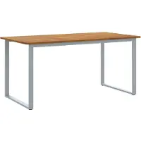 vidaXL Tuin Eettafel Set 7 pcs Grijs Massief Acacia Hout