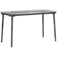 vidaXL Tuintafel, zwart, 80 x 40 x 45 cm, polyrotan