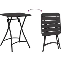 vidaXL Bistrotafel Antraciet 55 x 55 x 72,5 cm Poedergecoat staal
