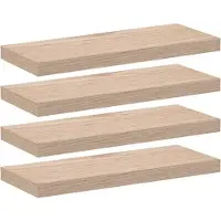vidaXL Wandschapppen 4 st 60x23,5x4 cm bewerkt hout