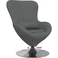 vidaXL Eivormige stoel Donkergrijs 63 x 73 x 90 cm Stof