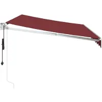 vidaXL Luifel automatisch uittrekbaar 350x250 cm bordeauxrood