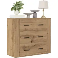 vidaXL Dressoir 80x33x70 cm bewerkt hout artisanaal eikenkleurig