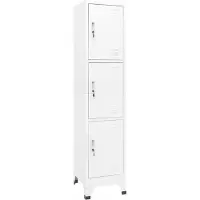 vidaXL Lockerkast 38x45x180 cm staal wit