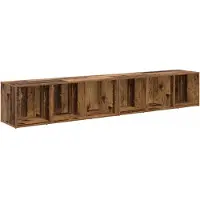 vidaXL Tv-meubelset 2 st 37 x 35 x 107cm Oud Hout