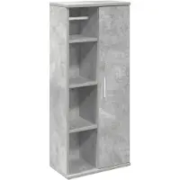 vidaXL Badkamerkast met rolhouder 39x22x90 cm betongrijs