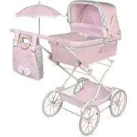 Decuevas Sophie Opvouwbare Reborn Poppenwagen Met Paraplu En Handtas