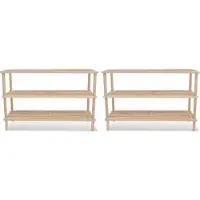 vidaXL Houten schoenenrek met 3 lagen 2 stuks online kopen