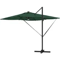 vidaXL Roma Parasol Groen 286 x 284 x 270 cm Aluminium en Polyester