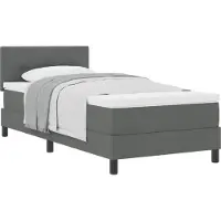 vidaXL Boxspring bed met hoofdeinde Donkergrijs 80 x 200 cm Stof