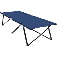 vidaXL Opvouwbaar Campingbed Blauw 206 x 76 x 74 cm Oxford en Staal