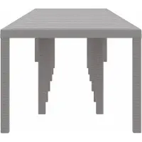 vidaXL Tuin Tafel Lichtgrijs 400 x 100 x 73 cm poly rattan