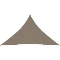 vidaXL Zonnescherm driehoekig 3,5x3,5x4,9 m oxford stof taupe
