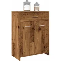 vidaXL Badkamerkast 60x33x80 cm bewerkt hout oud houtkleurig