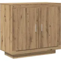 vidaXL Dressoir 80x40x75 cm bewerkt hout artisanaal eikenkleur