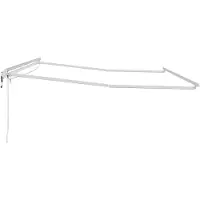 vidaXL Zonnescherm Frame Wit 450 × 300 cm Aluminium