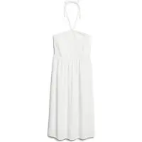 Superdry Smocked Midi Beach Lange Jurk Zonder Mouwen