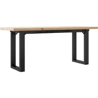 vidaXL Salontafel O-frame 110x40x45,5 cm grenenhout en staal