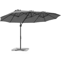 vidaXL Parasol Antraciet 372 x 198 x 243 cm Polyester en Aluminium