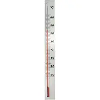 Nature muurthermometer aluminium - 37 x 3,8 cm