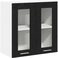 vidaXL Hangkast Zwart Eiken 60 x 31 x 60 cm Bewerkt hout