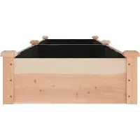 vidaXL verhoogde plantenbak met inzetstuk, 240x60x25 cm, massief grenenhout