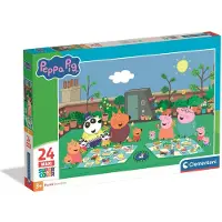 Clementoni Peppa Pig Legpuzzel 24 Maxi Stukjes - Eerste Puzzel Spel - Speelgoed voor Peuters, Kinderen, Meisjes en Jongens vanaf 3 Jaar
