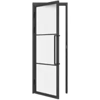 Schulte complete glazen binnendeur - 89 x 216 - mat glas - 3 vakken - scharnieren links