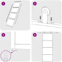 vidaXL Schuifdeur 76x205 cm mat ESG-glas en aluminium wit