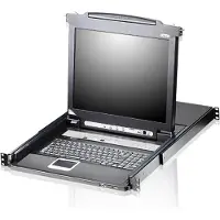 Aten CL5708N 48cm LCD KVM-switch, USB-PS/2, VGA, 8 poorten, toetsenbordindeling: Europees (ES)