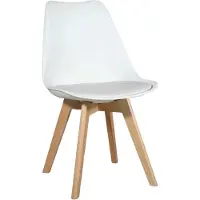 Lizzely Garden & Living SET DEAL: 6 stuks Eetkamerstoel wit met zitvulling kuipstoel