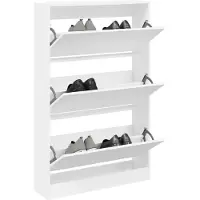 vidaXL Schoenenkast 80x21x125,5 cm bewerkt hout wit
