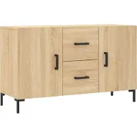 vidaXL Dressoir 100x36x60 cm bewerkt hout sonoma eikenkleurig