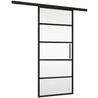 Inova complete glazen schuifdeur 103x220 - veiligheidsglas - decor industrieel - staafgreep